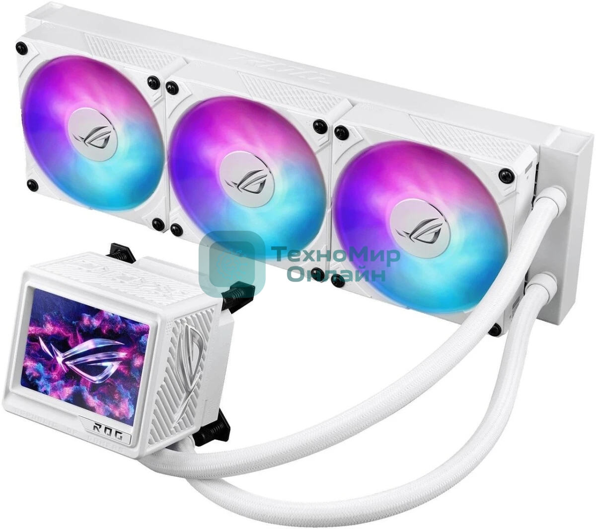 Система жидкостного охлаждения ASUS ROG RYUJIN III 360 ARGb EXTREME WHT 90RC0132-M0EAY0 белый 120мм алюминий+медь 2800rpm 36db 4-pin 305W