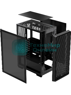 Компьютерный корпус Ocypus Gaммa C60 BK ATX/win/black/no PSU/Tempered Glass