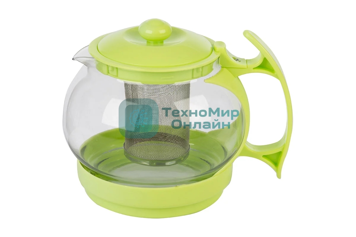 Чайник заварочный Mallony Decotto-1100 с пластик ручкой, фильтр из нерж ст, 1,1 л