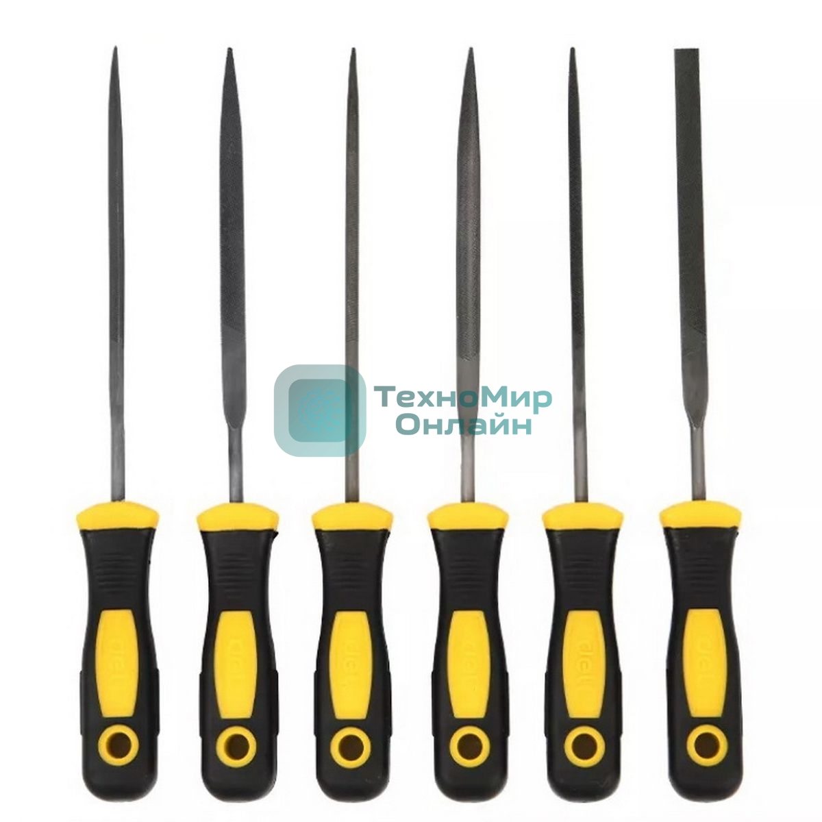 Набор надфилей Deli DL2141 6шт подшипниковая сталь, противоскользящая рукоятка