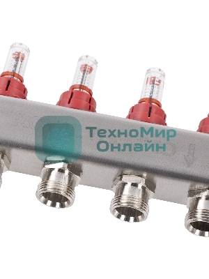 Коллектор Royal Thermo нерж. в сборе с расходомерами 1