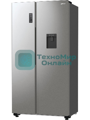 Холодильник Gorenje NRR9185EAXLWD серебристый двухкамерный 353/191л морозилка снизу, No Frost, Side by Side