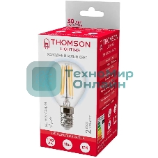 Лампа светодиодная филаментная Thomson TH-B2338 E14, шар, 11Вт, 6500К, белый холодный, 1 шт.