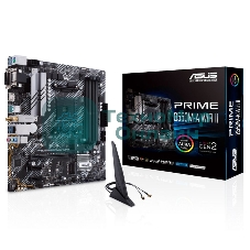 Материнская плата ASUS PRIME B550M-A WIFI II, AM4, AMD B550, 4xDDR4, 4xSATA, 2xM.2, 1xPCI-E 4.0 x16, 2xPCI-E x1, 1xDVI-D, 1xHDMI, 1xVGA, 1x 1Gb LAN, 2xUSB-A 3.2 Gen 2, 4xUSB-A 3.2 Gen 1, 3x3.5 мм, 7.1, Micro-ATX