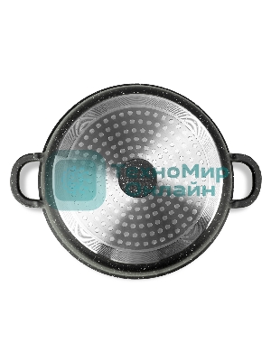 Набор посуды Lara LR02-111 Rio литой алюминий, мрамор, 3,1 л, 5,0 л, 22 см, 26 см, стеклянные крышки