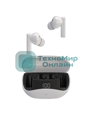 Беспроводные наушники Maxvi MHF-120BT белые TWS\LCD\Sensor\200мАч\5.4\кабель Type-C
