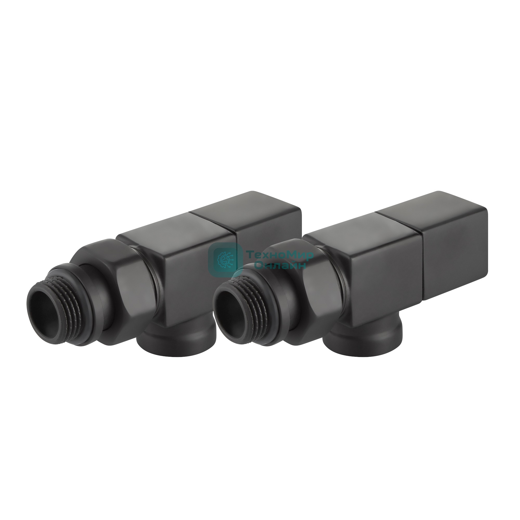 Набор дизайн-вентилей CUBE, осевой черный 1/2