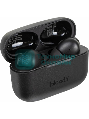 Наушники TWS A4Tech Bloody M30 черный, внутриканальные, Bluetooth