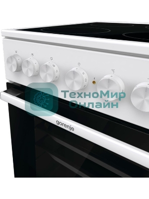 Плита электрическая Gorenje GEC5B41WG белый, конфорок 4 электрических, духовка 62 л, 50 см x 85 см x 59.4 см