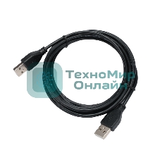 Кабель USB2.0 Cablexpert CC-USB2-AMAM-3M, AM/AM, экран, 28/26AWG, медь, Pro, 3м, черный, пакет
