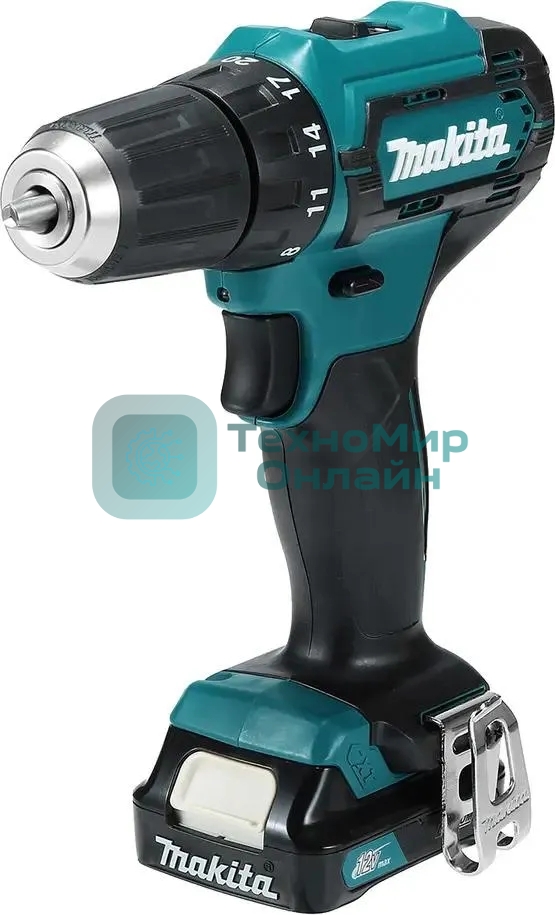 Дрель-шуруповерт Makita DF333DSAX6, 12 В, 2 Ач, 30 Нм, бесщеточный