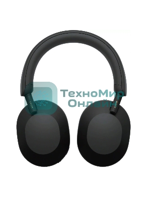 Беспроводные/проводные наушники Sony WH-1000XM5 черный, полноразмерные, Bluetooth + проводной, активное шумоподавление, до 30 ч