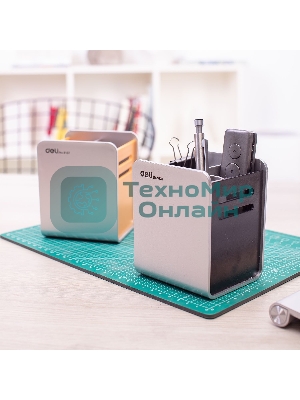 Подставка Deli E9137 для письменных принадлежностей, 90х80х110мм, ассорти, пластик