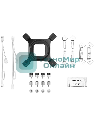 Кулер для процессора DEEPCOOL AG620 WH ARGb V2 LGA20XX/1700/1200/115X/AM5/AM4 (9шт/кор, TDP 260W, PWM, ARGb DUAL Fan 120мм, 6 тепл. трубок, белый) RET