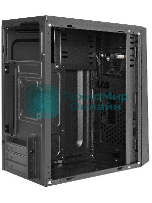 Компьютерный корпус Minitower ExeGate BAA-106-AA500 (mATX, БП AA500 с вент. 8см, 2хUSB, аудио, черный)
