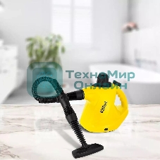 Пароочиститель ручной KITFORT KT-9138-3 черно-желтый, 1050 Вт