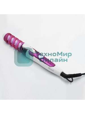 Щипцы для завивки волос Волжанка ПЛК-005 розовый/белый, 19 мм, 200 °C, 1 режим