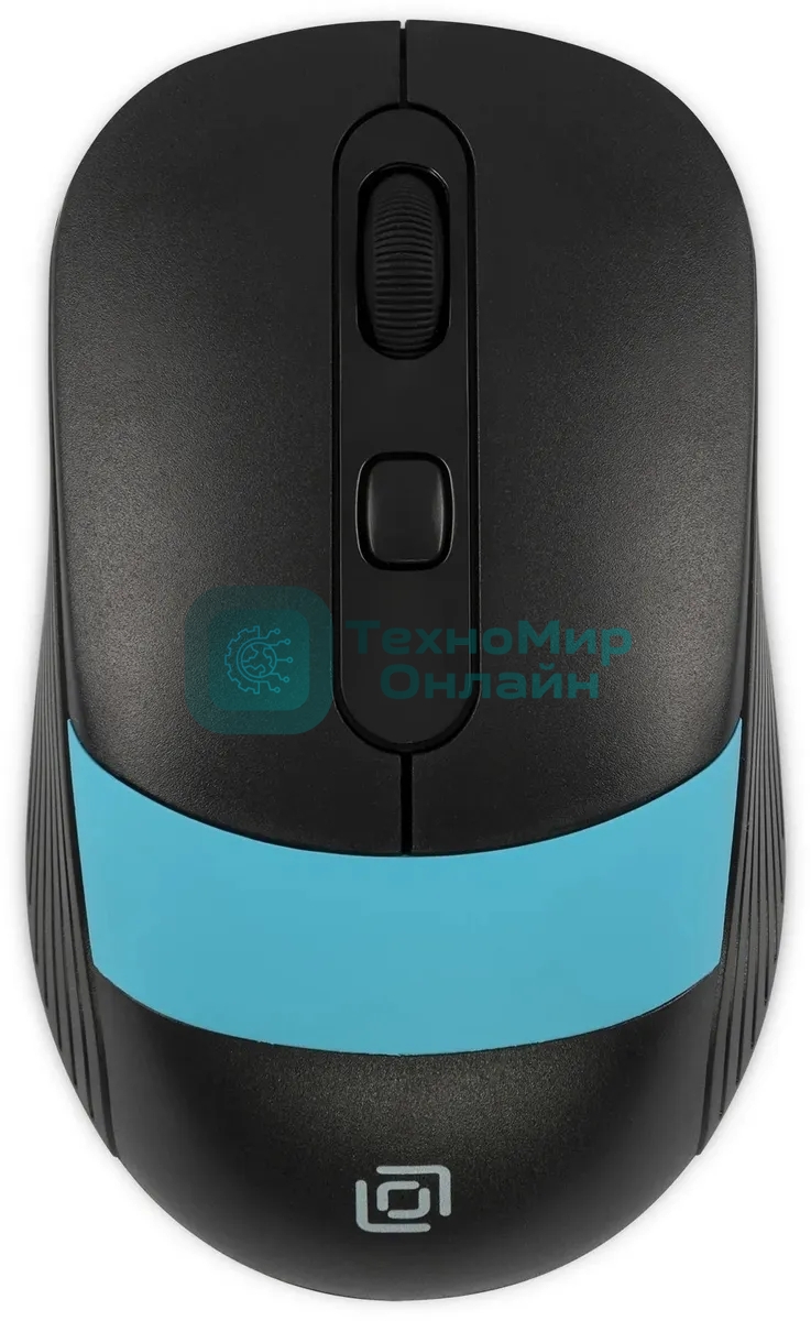 Мышь беспроводная Oklick 310MW черный/синий, 3200 dpi, радиоканал, USB, кнопки - 4