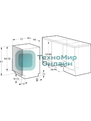 Встраиваемая посудомоечная машина Gorenje GV572D10, черный, 44.8 см, 11 компл., 44 дБ, класс A+++