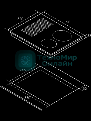 Индукционная варочная панель Hiberg i-MS 6049 W