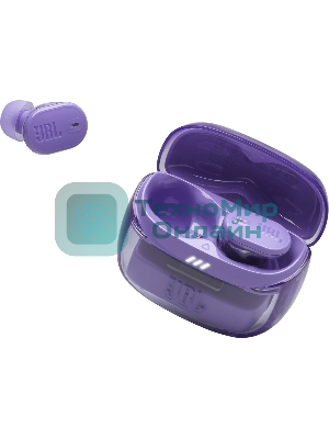 Наушники TWS JBL Tune Buds 2 Ghost фиолетовый, внутриканальные, Bluetooth, адаптивное шумоподавление