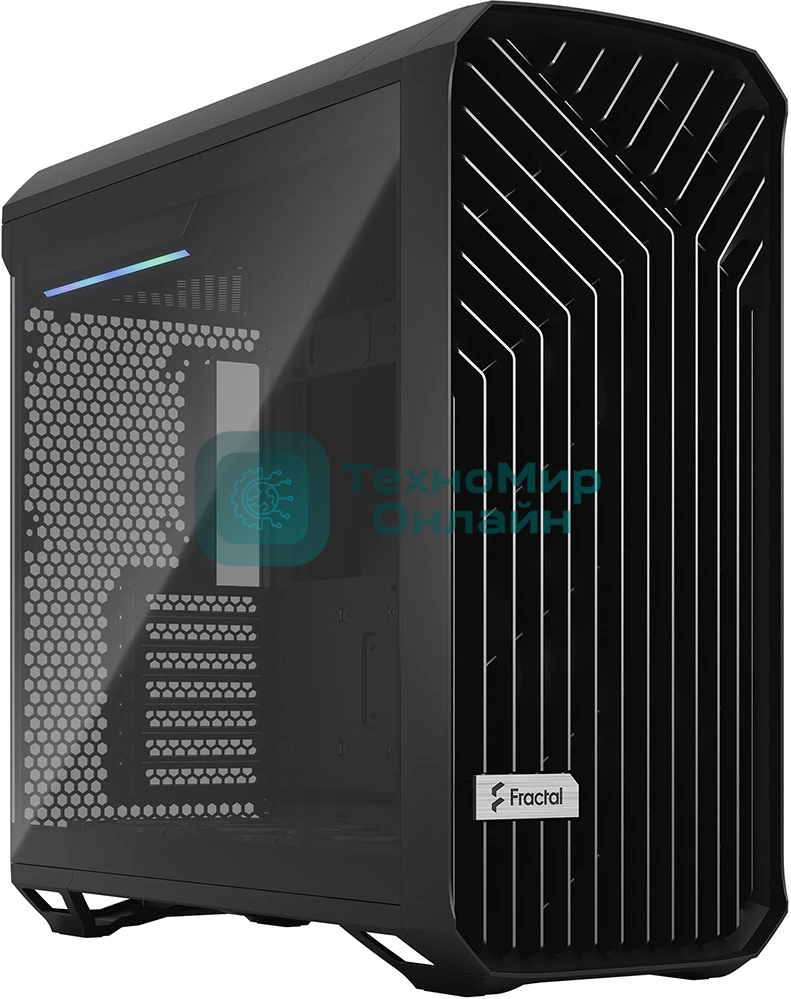 Компьютерный корпус Fractal Design Torrent Black TG Light Tint/E-ATX, TG, 2x3.5, 4x2.5, 7xPCI, 1xUSB-C, 2xUSB3.0/2x180mm, 3x140mm fans inc./FD-C-TOR1A-01