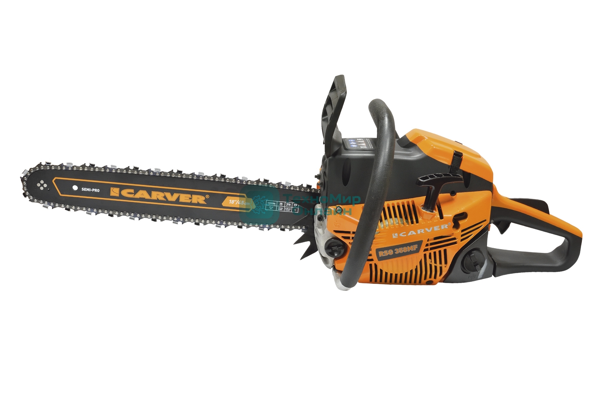 Пила бензиновая CARVER RSG 358MF [01.004.00060] (Металл.стартер, целлюлозный фильтр; 18