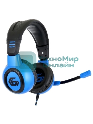 Игровая гарнитура Gembird MHS-G50 Survarium черный/синий, охватывающие, гибкий микрофон, кабель 2.4 м