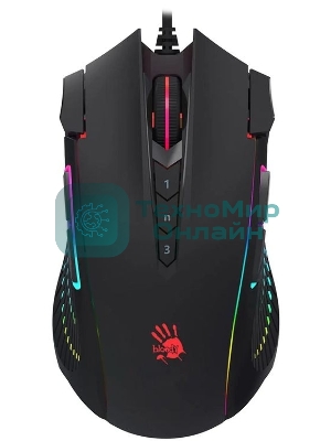 Мышь проводная A4Tech Bloody J90s черный, 8000 dpi, USB, кнопки - 12