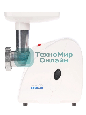 Мясорубка электрическая Аксион М32.03 белый, 1500 Вт, 1.7 кг/мин, защита от перегрузки, насадки - 5