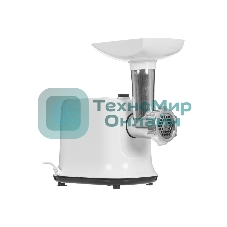 Мясорубка электрическая Sakura SA-6420SW белый, 1500 Вт, 1.4 кг/мин, реверс, защита от перегрузки, насадки - 4