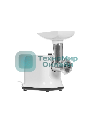 Мясорубка электрическая Sakura SA-6420SW белый, 1500 Вт, 1.4 кг/мин, реверс, защита от перегрузки, насадки - 4