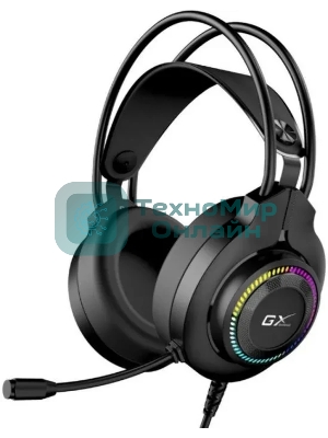 Гарнитура Genius HS-GX580U чёрный, проводная, USB, подсветка