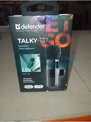 (Поврежденная упаковка) Петличный микрофон DEFENDER Talky-137