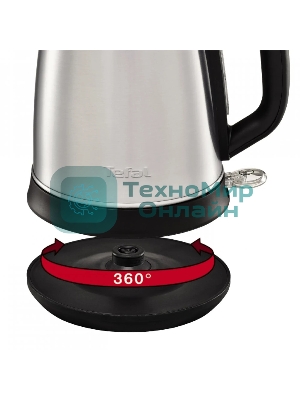 Электрочайник Tefal KI270D30 серебристый, 1.7 л, 2400 Вт, скрытый нагревательный элемент