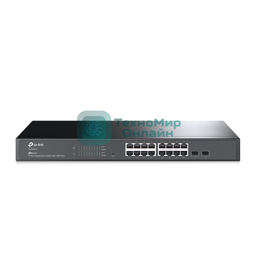 Коммутатор TP-Link Jetstream 16-port gigabit smart switch with 2-gigabit uplink ports