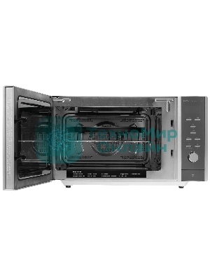 Микроволновая печь CASO MCG 30 Ceramic Chef серебристый, 30 л, 900 Вт, переключатели - кнопки, поворотный механизм
