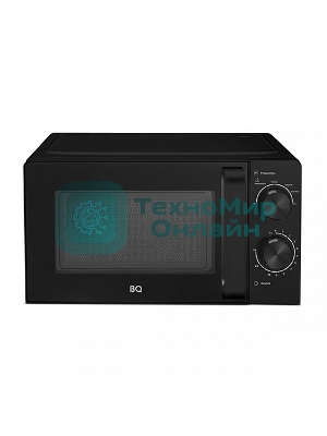 Микроволновая печь BQ MWO-20004SM/W черный, 20 л, 700 Вт, переключатели - поворотный механизм