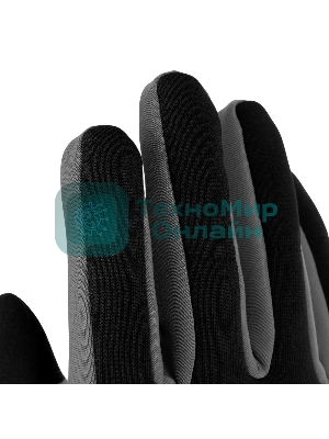 Перчатки универсальные Denzel 68086 искусственный мех, работа с сенсорным экраном, размер 8