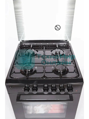 Плита комбинированная VESTA Valencia VGE 50 10-E черный, конфорок 4 газовых, духовка 52 л, 50 см x 85 см x 57 см