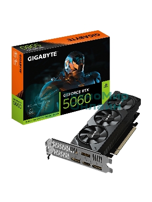 Видеокарта Gigabyte PCI-E 5.0 GV-N5060OC-8GL 1.0 NVIDIA GeForce RTX 5060 8Gb 128bit GDDR7 2512/28000 HDMIx1 DPx3 HDCP Ret low profile
