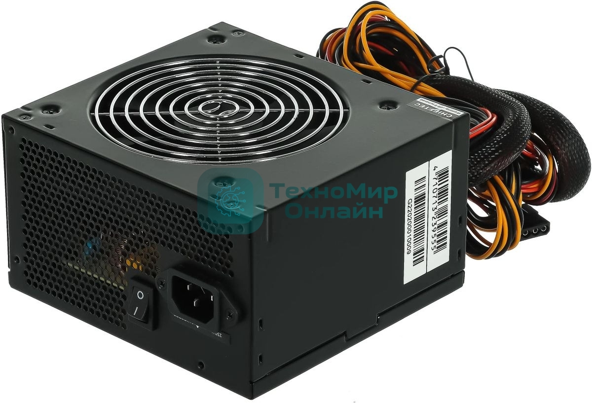 Блок питания Chieftec RTL GPS-600A8, 600Вт, 80 PLUS, 120мм, черный