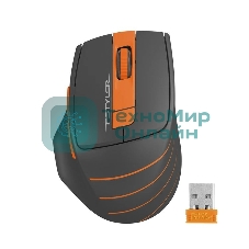 Мышь беспроводная A4Tech Fstyler FG30 серый/оранжевый, 2000 dpi, радиоканал, USB, кнопки - 5