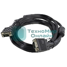 Кабель VGA сигнальный 15M, 15M, ферр.кольца, 3м.5bites