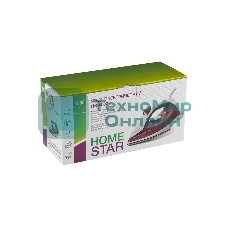 Утюг Homestar HS-4007 1800 Вт, пар, спрей, самоочистка, тефлоновая подошва, белый/фиолетовый