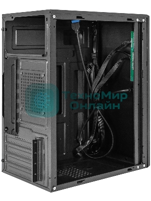 Компьютерный корпус Minitower ExeGate BAA-408U-UNS350 (mATX, БП UNS350 с вент. 12см, 2хUSB/1хUSB 3.0, HD Audio, черный)