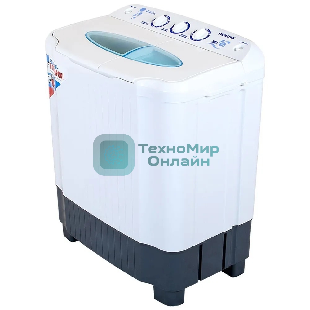 Стиральная машина Renova WS-50РЕТ белый, загрузка вертикальная 5 кг, 1350 об/мин., класс: А+