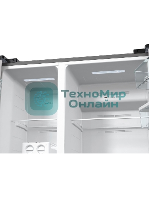 Холодильник Gorenje NRR9185EAXLWD серебристый двухкамерный 353/191л морозилка снизу, No Frost, Side by Side
