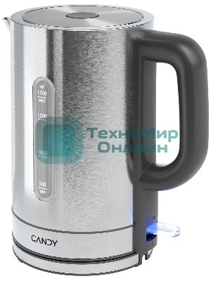 Чайник электрический Candy CK-204 1.7л. 2200Вт графит корпус: нерж.сталь