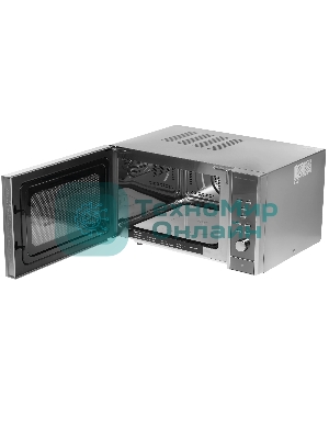 Микроволновая печь CASO MCG 30 Ceramic Chef серебристый, 30 л, 900 Вт, переключатели - кнопки, поворотный механизм